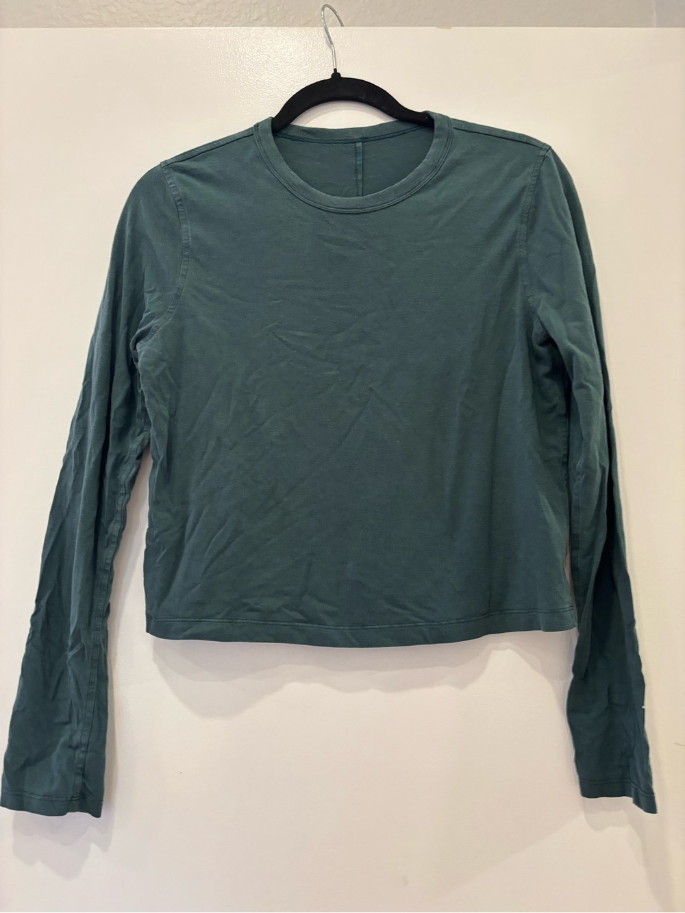 lululemon Long-Sleeve cropped Crewneck Top layering tee shirt cotton workout